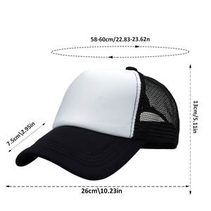 Gorra deportiva OEM de 5 paneles, gorra de camionero de malla de espuma, diseño de logotipo personalizado, patrón, bordado 3D, impresión por sublimación, gorra de camionero de malla - Product Image 4