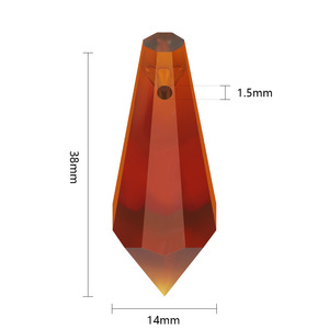 Prisma di Cristallo per Lampadario, Pendente in Cristallo Multicolore Sfaccettato, Punta in Vetro da 38mm, Ricambio per Illuminazione - Product Image 2