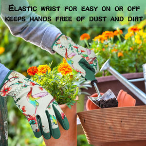 Guantes de Trabajo de Jardinería de Cuero al por Mayor, Guantes de Protección con Puntas de los Dedos para Pantalla Táctil, para Siembra, Cuidado de Rosas y Manualidades de Jardín - Product Image 5