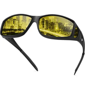 Lunettes de conduite nocturne Cool Night, lunettes de vision nocturne polarisées à porter par-dessus des lunettes de vue - Product Image 1