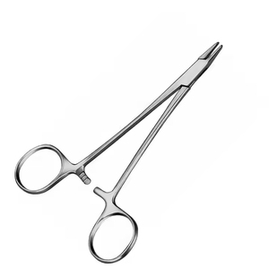 Baumgartner Manual 14cm soporte de aguja de acero inoxidable insertos de carburo de tungsteno base de instrumentos quirúrgicos dentados de alta calidad - Product Image 3