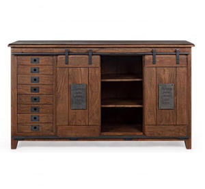 Tablero de madera de Mango sólido de hierro Industrial, 16 cajones de almacenamiento, 2 puertas deslizantes de Júpiter, nuevo, superventas - Product Image 6