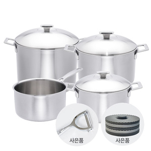 Juego de Ollas Kuja de Acero Inoxidable 316 Premium de 4 Piezas, Tamaño Familiar, Fondo Compuesto, Revestimiento Multicapa, Tapa para Olla, Apto para Gas e Inducción - Product Image 1