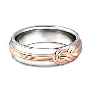 แหวนแฟชั่นผู้หญิงเงินสเตอร์ลิงดีไซน์ปมเชื่อมต่อตลอดกาล Jeulia - Product Image 2