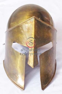 Casco Barbuta de caballero medieval hecho a mano, disfraz de Halloween para hombre con acero galvanizado a granel - Product Image 5