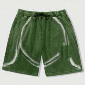 กางเกงขาสั้นสตรีทแวร์ผู้ชาย ดีไซน์เองได้ เป็นมิตรกับสิ่งแวดล้อม ผ้าฟลีซฝ้าย 100% แห้งเร็ว ระบายอากาศดี ลวดลายพิมพ์ดิจิทัลแบบฟอกสี - Product Image 1