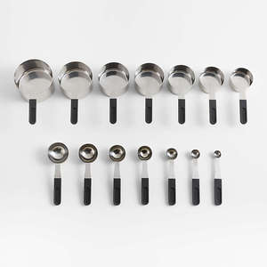 Brilliant Round Measuring Cups and Spoons With Engraved Handles for Accurate Cooking and Baking Tools Kitchenware Use Set Of 14 - Product Image 6