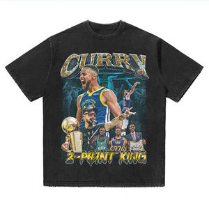 Wholesale Men Fashion Custom Logo High Quality <b>Silk</b> <b>Screen</b> Printed Oversized Heavyweight 100% Cotton Anti-Wrinkle Blank Vintage - Product Image 2