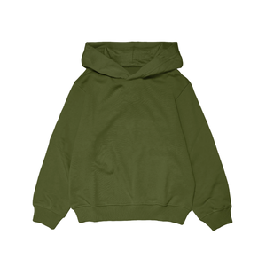 Sweat-shirt à capuche oversize vert olive en gros, unisexe, en molleton de coton, sweat-shirt à capuche décontracté d'hiver, streetwear, coupe ample, en solde - Product Image 1