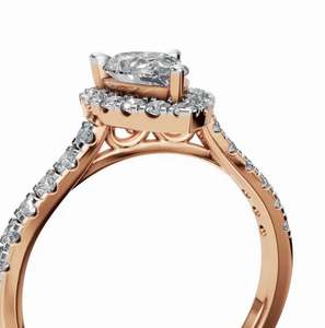 แหวนเพชรโมอิสสำหรับผู้หญิงแหวนเงินสเตอร์ลิงออกแบบใหม่ลายลูกแพร์ - Product Image 3