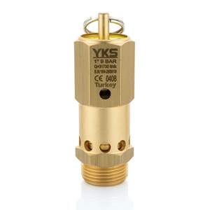 1" 9 <b>Bar</b> CE Certified Sealed Brass <b>Safety</b> Valve - Sealed Type Pressure Relief Valve - Brass Material - Product Image 1