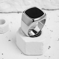 Bague de mariage pour homme en argent sterling 925 de style turc vintage, sertie d'un onyx noir et de zircons taillés en diamant, bijoux classiques pour les fêtes