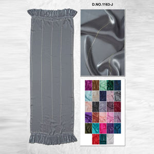Étole longue en tissu organza léger pour femmes avec des détails de lignes subtiles et une bordure à volants élégante pour une tenue modeste - Product Image 4
