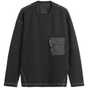 Luxury Casual Wear Men Custom Crew Neck Long Sleeves <b>Waffle</b> Tshirt With Chest Pocket street wear by Ako - Product Image 1