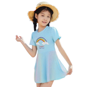 ชุดว่ายน้ำสตรีผ้าไนลอนสแปนเด็กซ์กันน้ำลายดอกไม้สำหรับเด็กผู้หญิงชุดว่ายน้ำออกกำลังกายแบบแห้งเร็วออกแบบได้ตามต้องการ - Product Image 3