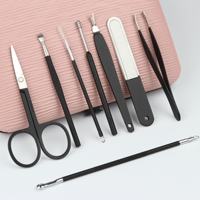 Ensemble complet d'outils de manucure et de pédicure en acier inoxydable, 18 pièces, couleur personnalisée, accessoires pour ongles, étiquette privée, ensemble de manucure et de pédicure