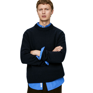 Pull à col rond pour homme, manches longues, en tricot, tissu chaud et doux, laine jacquard, pull décontracté pour homme - Product Image 4