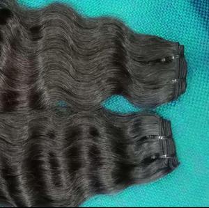 30 pouces de haute qualité lâche paquets de cheveux ondulés profonds 100% extensions alignées de cuticules indiennes non transformées couleur de cheveux naturelle - Product Image 6