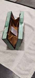 <b>Gold</b> Mop Embellished Resin Clutch <b>Bags</b> <b>Women</b> Sling <b>Bag</b> Bridal Handbags Angel Sculpture Crafts GALORE - Product Image 6