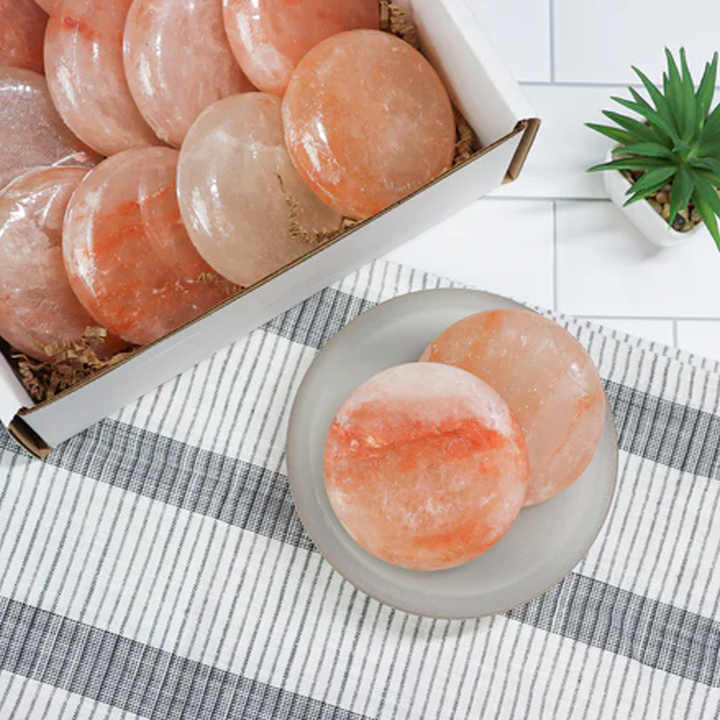Himalayan Salt Bricks  Carved Body Massager in Love Theme Organic Material for Salt Room Spa Wall Massage
