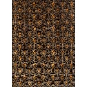 Alfombra Azalea de Lana y Seda de Bambú Anudada a Mano con Patrón Geométrico para el Hogar, Pasillo o Dormitorio, Forma Rectangular-LRB-1688 - Product Image 1
