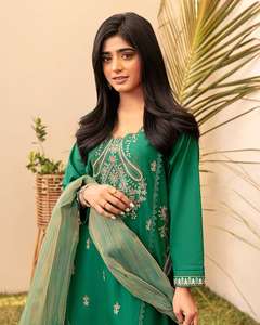 Meilleure vente chaude Indien pakistanais Shalwar Kamez Collection Brodé Devant Travail Manuel Dos Brodé ROBE PUNJABI ROBE KUCHI - Product Image 4