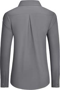 Vente directe d'usine femmes chemises habillées à manches longues bureau affaires vêtements d'extérieur décontractés chemise boutonnée formelle - Product Image 4