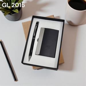 Exquisito Juego de Regalo de Lujo con Bolígrafo Metálico y Tarjetero, Estilo Ejecutivo, Personalizable con Logotipo, Serigrafía Hecha a Mano, Regalo de Navidad - Product Image 2