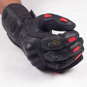 Gants en cuir à doigts entiers antidérapants Protection Gants de course de moto résistants à l'usure Gants de course de moto personnalisés - Product Image 1