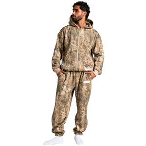 Ensemble de survêtement pour homme 2025, jogging lourd, manches longues, uni, fermeture éclair, ensemble de survêtement de haute qualité, article en vente chaude - Product Image 1