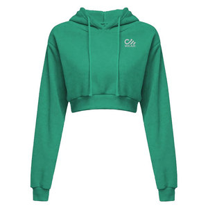 Sudadera con Capucha Personalizada con Logotipo para Mujer, Sudadera Deportiva, Sudadera Corta Informal para Mujer - Product Image 1