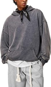 เสื้อฮู้ดดี้ทรงโอเวอร์ไซส์สไตล์วินเทจ ลวดลายย้อมสีแบบแอซิด สำหรับผู้ชายและผู้หญิง ปักลาย 3 มิติ สไตล์ลำลอง สตรีทแวร์ เสื้อฮู้ดดี้เรียบๆ - Product Image 6