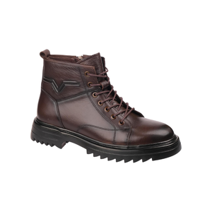 6373 Men's Lace-up Classic Genuine Leather Boots Slip Resistant Autumn Winter Casual Walking Footwear - Product Image 3