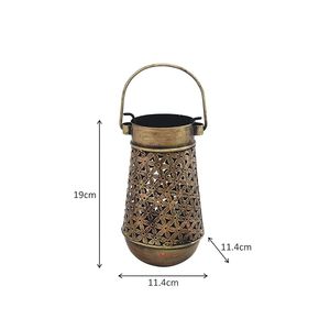 Bougeoir extérieur en fer en métal plaqué or hautement fini avec décoration d'hôtel pour la décoration de la maison de Noël et le moule à bougie - Product Image 3