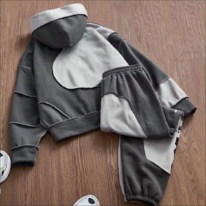 Ensemble de survêtement unisexe sur mesure, taille plus, antibactérien, uni, design 2 en 1, 100% coton, écologique, respirant, sweat-shirt - Product Image 2