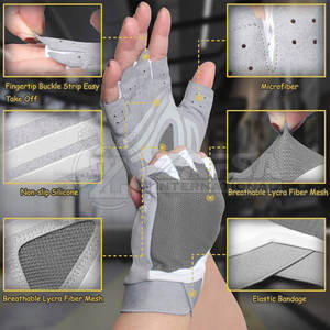 Gants de gymnastique en polyester de meilleure qualité au design personnalisé Gants de gymnastique de fitness d'haltérophilie respirants - Product Image 2