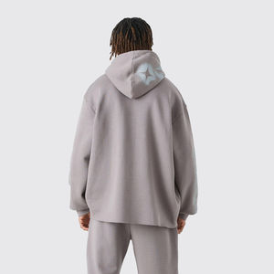 Streetwear hiver pulls à capuche sweat fabricant épais thermique poids lourd sweats à capuche goutte épaule bouffante impression sweats à capuche - Product Image 2