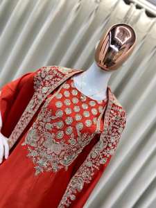 Fancy Designer High Quality Shrug Palazzo Top 3 Pies Set en precio al por mayor, ropa de mujer pakistaní - Product Image 5