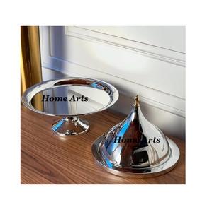 Latest Design Iron Cake Dates Server <b>With</b> Dome Round Shape Customized Size Dessert Server <b>With</b> <b>Lid</b> By Home Arts - Product Image 2
