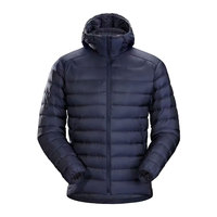 Maßgefertigte Bedruckte Herren Winter-Steppjacke mit Kapuze Isolierte Wattierte Jacke mit Logo-Option für Kaltes Wetter
