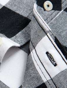 <b>Men's</b> Custom Button-Down Flannel <b>Shirts</b> Breathable Plain Business Smart Plaid Stand Collar <b>Pockets</b> OEM Casual Print Flannel - Product Image 5