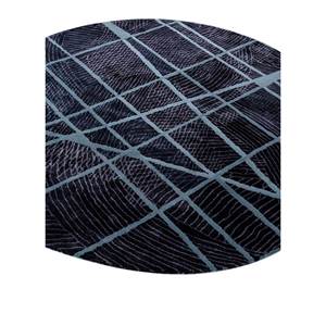 Alfombra de Lana y Viscosa Tejida a Mano Jaipur Rugs US Tra-15007 Caliedo Blue, Diseño Geométrico para Sala de Estar, Tamaño 9x12, Grosor 10mm - Product Image 2