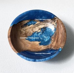 Bol en bois naturel et résine époxy personnalisé de haute qualité bol le plus vendu bol en résine en bois et utilisation pour ustensiles de cuisine bol à salade - Product Image 3