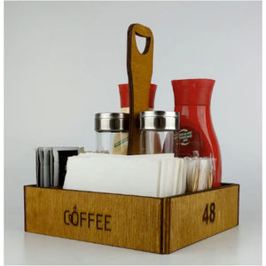 New Arrival Prisma Designs Eco-Friendly Wooden Caddy for Chopsticks/Spoon Multi-Purpose 3-Compartment Kitchen <b>Storage</b> Rack - Product Image 5