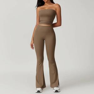 Custom Buttery Soft Four-Way Stretch Breathable Gym Fitness Sets Cut Shape <b>Leggings</b> Nude Activewear <b>Workout</b> Yoga Sets <b>Pocket</b> - Product Image 4