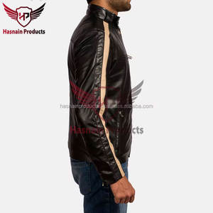 แจ็กเก็ตฤดูหนาวของผู้ชายแบบกำหนดเองหนังแท้บาง100% ของแท้ดีไซน์ทันสมัยล่าสุด - Product Image 4