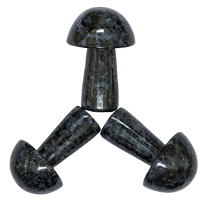 Indigo Gabbro Mini Figurine de pierres précieuses cristal naturel sculpture champignon pour Reiki énergie Feng Shui Style décor à la maison et cadeaux - Product Image 4
