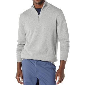 Nouveau poids léger de haute qualité à la mode à la mode demi fermeture éclair sweat coton polyester support appelant sweats OEM entretenu - Product Image 1