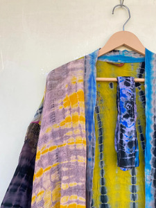 Seda Tie Dye Kimono Ropa de mujer Long Tie Dye Resort Wear Night Wear Tie Dye Kimono - Product Image 2