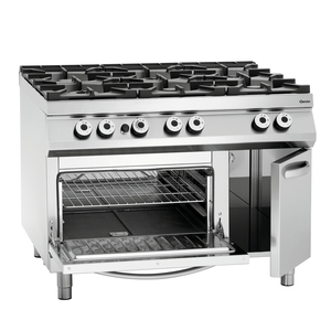 Cuisinière à gaz 6 brûleurs GBO 2/1GN NS pour cuisines, cuisinières à gaz - Product Image 1